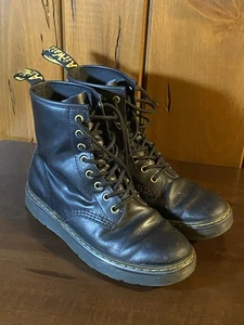 Dr. Martens Zavala Black Leather 8-Eye Boots, Women's US 8 - Picture 1 of 8