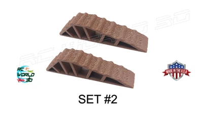 CRAWLING OBSTACLE INDOOR COURSE ACCESSORIES RC TRUCK CRAWLER 3D PRINTED 2 RAMPS - Image 1 of 4