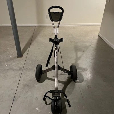 E-535?EVOLUTION BY CADIE  3/4 WHEELS EZ-PUSH PULL GOLF BAG CART - Image 1 of 4