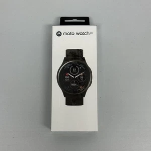Motorola Moto Watch 120 Amoled Smartwatch w/ Heart Rate Monitor 36.3mm - Black - Photo 1 sur 6