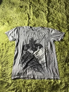 Vintage Y2K Affliction Flying Skull Grail Design grau T-Shirt Herren Gr. 2XL !!!! - Bild 1 von 7