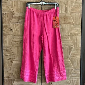 Neu mit Etikett Oh My Gauze Damen Freizeit Crop/Caprihose pink Größe S/M  - Bild 1 von 2