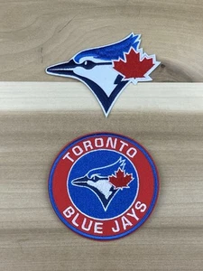TORONTO BLUE JAYS LOT SET OF 2 MLB BASEBALL IRON ON PATCHES 3”x3” - Picture 1 of 3