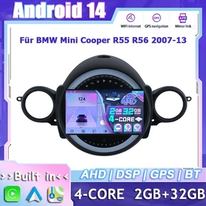 Für BMW Mini Cooper R55 R56 2007-13 ANDROID 14 AUTORADIO GPS NAVI CARPLAY Kamera - Bild 1 von 18
