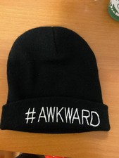 Black Beanie #awkward - Unisex Men / Women