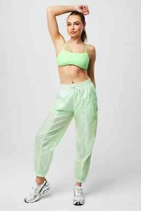 Fabletics Sheer Ripstop Parachute Trousers Green Women's XXS NWT - Picture 1 of 14