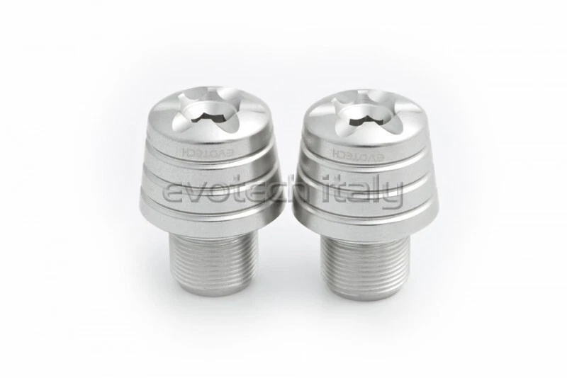 EVOTECH CONTRAPPESI MANUBRIO ARGENTO KAWASAKI ZX10R/NINJA ZX10R SE 2004-2019 - Immagine 1 di 1