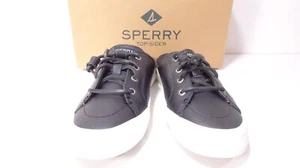 Sperry Women's Crest Vibe Mule Slide Flat Sneakers Sz 6.5 NIB 98 Black - Picture 1 of 13