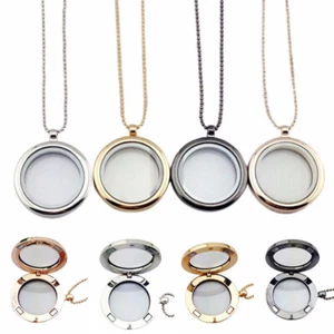 30mm Magnet Glass Jewelry Making Can Open Float Locket Necklace Memory Living - Picture 1 of 7