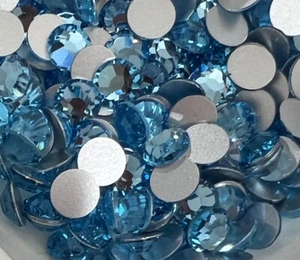 AQUA Blue 20ss 5mm IHC Stellar Austrian Crystal A293 Flatback Rhinestones 144 - Picture 1 of 4