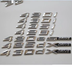 Chrome Letters XDrive 416i 418i 420i 425i 428i 430i 435i 440i 450i Emblems - Picture 1 of 12