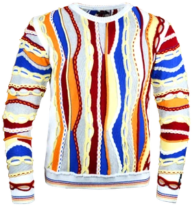 Original Paolo Deluxe® crew neck sweater model "Costa" with wrap-around pattern - Picture 1 of 5