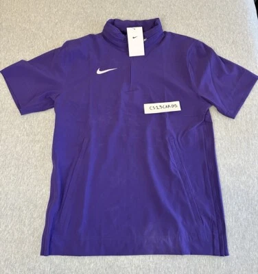 Chaqueta de fútbol Nike Dri-Fit Coach’s manga corta con capucha púrpura para hombre talla S nueva con etiquetas Foto 1 de 4