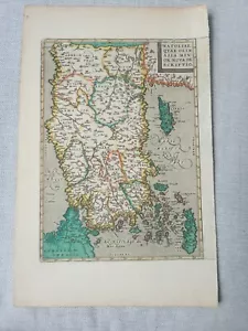 "Natoliae Quae Olim Asia Minor Nova De Scripto" Asia Minor Map ca 1595 Ortelius - Picture 1 of 9