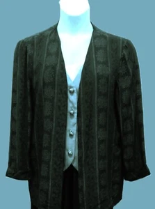 Usado en Excelente Condición Suzannah James 2Fer Pantalón Traje Top-Azul, Verde Mar y Blanco-Mujer Talla 16 - Imagen 1 de 10
