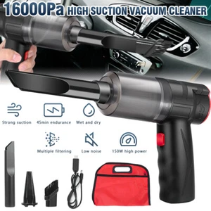 16000PA Car Auto Vacuum Cleaner Mini Air Blower Strong Suction Dry&Wet - Picture 1 of 26