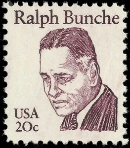Scott 1860, Ralph Bunche 20¢ Singolo dell'emissione Great Americans 1982 - MNH - Foto 1 di 1