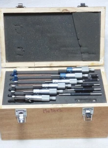 Grizzly G5637 Outside Micrometer Set 0-6" with Standards, Ratchet Stop Nice Set  - Picture 1 of 24