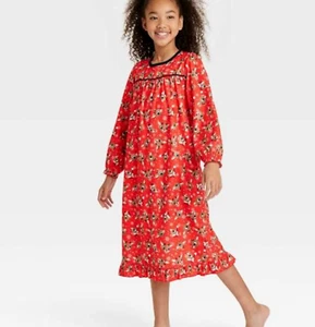 Rudolph the Red-Nosed Reindeer Nightgown Pajama Gown Holiday Clarice XS S M L - Picture 1 of 2