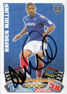 Hayden Mullins Signed Portsmouth Match Attax Championship 2011/12 Card - Picture 1 of 1