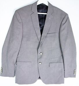 Pierre Cardin Double Breasted Blazer Men's Size 48 R Gray Peak Lapel Suit Jacket