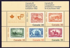 Canada sc#913a Canada 82: Stamps on Stamps Souvenir-Sheet, Mint-NH - Picture 1 of 2