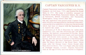 Arte de retrato de CAPITÁN VANCOUVER Royal Navy - Postal - Imagen 1 de 2