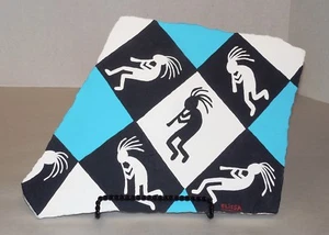Contemporary Southwest Pop/Folk Art Kokopelli Painting on Flagstone by Artist - Picture 1 of 12