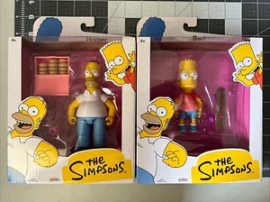THE SIMPSONS Bart & Homer Lot Of 2 Figures Jakks Pacific New 2024 - Picture 1 of 15