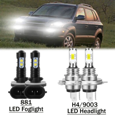 For Hyundai Tucson 2005-2008 2009 Combo LED Headlight High/Low+Fog Light Bulbs K - Image 1 of 4