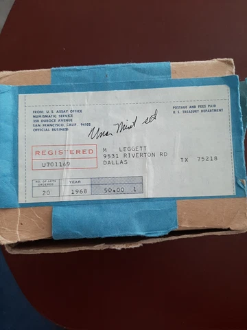 1968-PDS U.S. Mint Uncirculated Set-OGP-(10 Coins)-Sealed Enveloped Cover