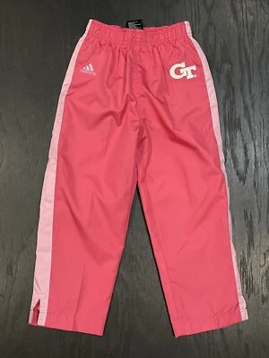 Georgia Tech Yellow Jackets Adidas Athletic Pants Girl Size 4 Pink - Image 1 of 4