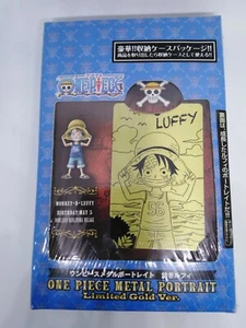 ONE PIECE LUFFY Retrato de Metal Versión Limitada Oro Nuevo Sellado Sin Reserva - Imagen 1 de 5