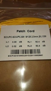 Fibra monomodo SC-SC SM 10 m - ANUNCIO DE CABLES x5. - Imagen 1 de 2