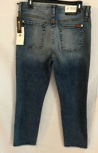 7 For All Mankind Damen High Waist Crop Straight Jeans Größe 31 - Bild 1 von 8