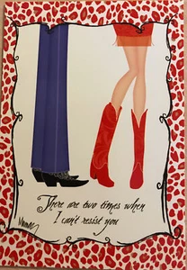 Can’t Resist You, Happy Valentine’s Day, Cowboy Boots, Greeting Card - Picture 1 of 3
