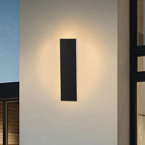 Modern LED Wall Lighting Up Down Cube Sconce Lamp Black Fixture Indoor Bedroom - Picture 1 of 16