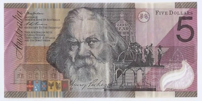 Australia 5 dollars 2001 Sir Henry Parkes, Catherine Helen Spence - Image 1 of 2