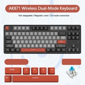 AJAZZ AK871 Wireless Gaming mechanische Tastatur ohne Hintergrundbeleuchtung DIY - Bild 1 von 10