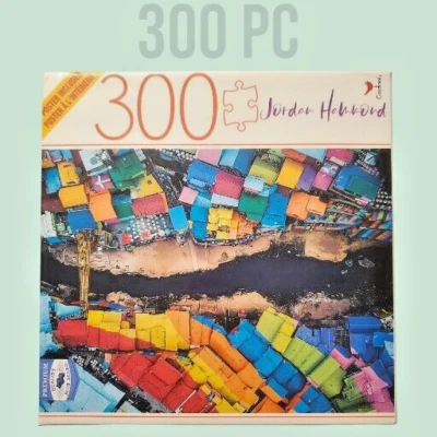 300pc Puzzle-The Rainbow Village of Jodipan, Indonesia - By Cardinal see descrip - Image 1 of 4