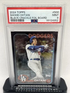 Graded 2024 Topps Shohei Ohtani Black Crackle Foil #500 - PSA 9 Mint - Picture 1 of 2