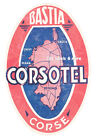x5360 Hotel Corsotel BASTIA Corse France luggage label Kofferaufkleber