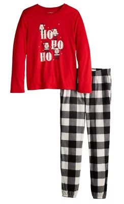 Jammies Girls Pajamas Red Size 16 Plus Top Pants Christmas Santa 2 Piece Set - Imagem 1 de 4