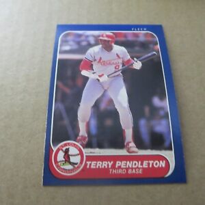 Terry Pendleton  1986 Fleer #44  St. Louis Cardinals   Factory Set Break