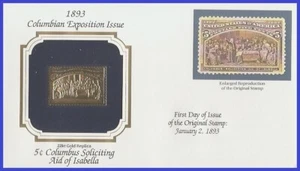 USA8 # 234 U/A GOLDEN REPLICA non FDC   5¢ Columbus Soliciting Aid of Isabella - Picture 1 of 1
