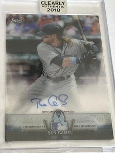 2018 Topps Clearly Authentic Autographs Ben Gamel Salute Autographs Father's Day - Picture 1 of 3