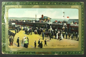 POSTAL Tranvías de vapor a Mumbles; Glosso gema enmarcada por Raphael Tuck; Swansea 1917 - Imagen 1 de 2