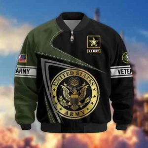 Premium US Veterans Army Bomber Jacket BPVC060901 by Gearvet - Picture 1 of 2