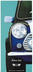 Rover Mini Prices & Options 1999-00 UK Market Foldout Brochure John Cooper LE 40 - Picture 1 of 2