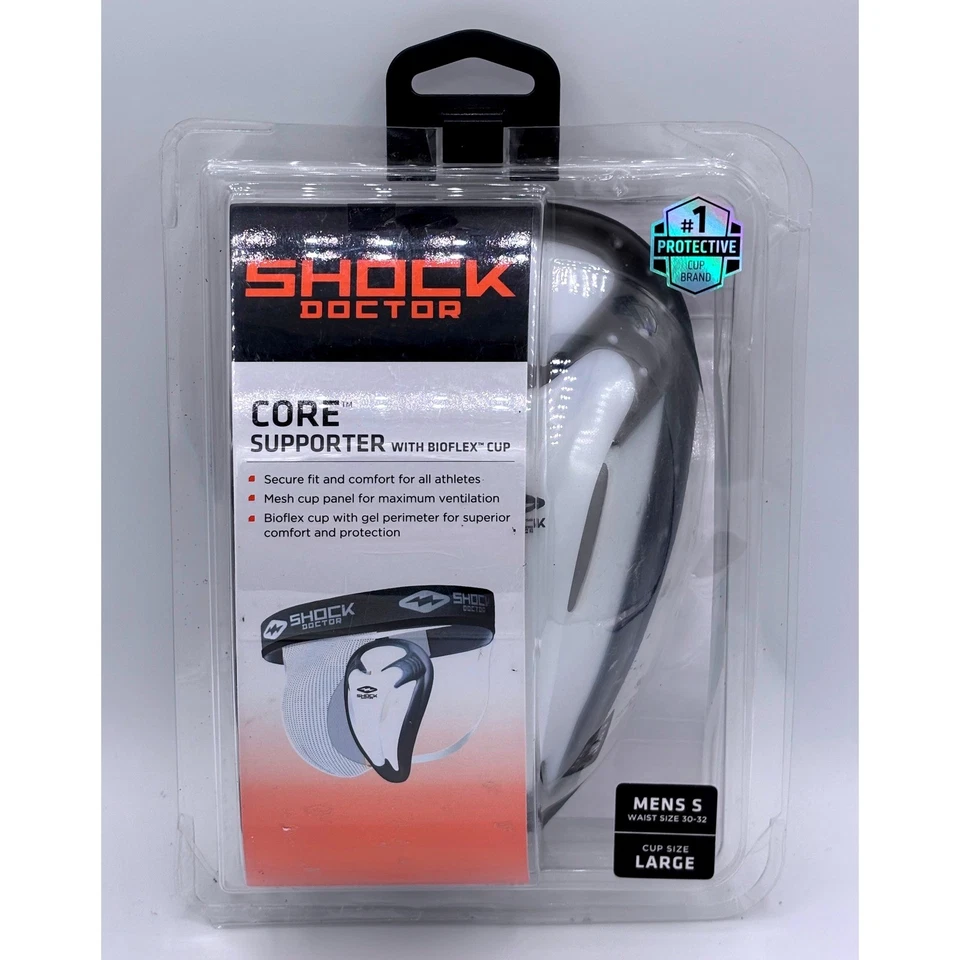 Shock Doctor Core Supporter With BioFlex Cup Mens S Large Cup 30-32 Waist - Image 1 of 3
